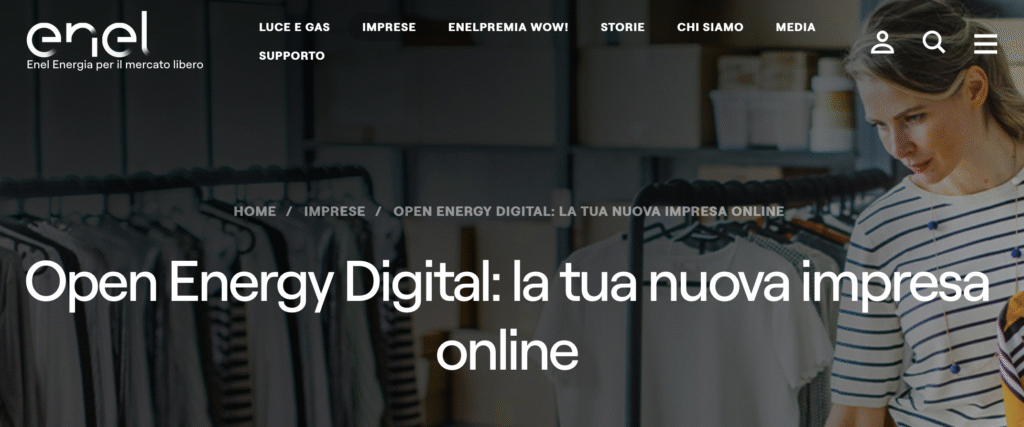 Screenshot promozione Enel
